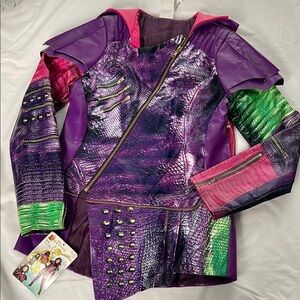 🆕 DISNEY Descendants Mal Costume Cosplay Girls Jacket ~ XL (12-14)